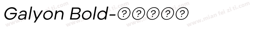 Galyon Bold字体转换